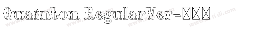 Quainton RegularVer字体转换